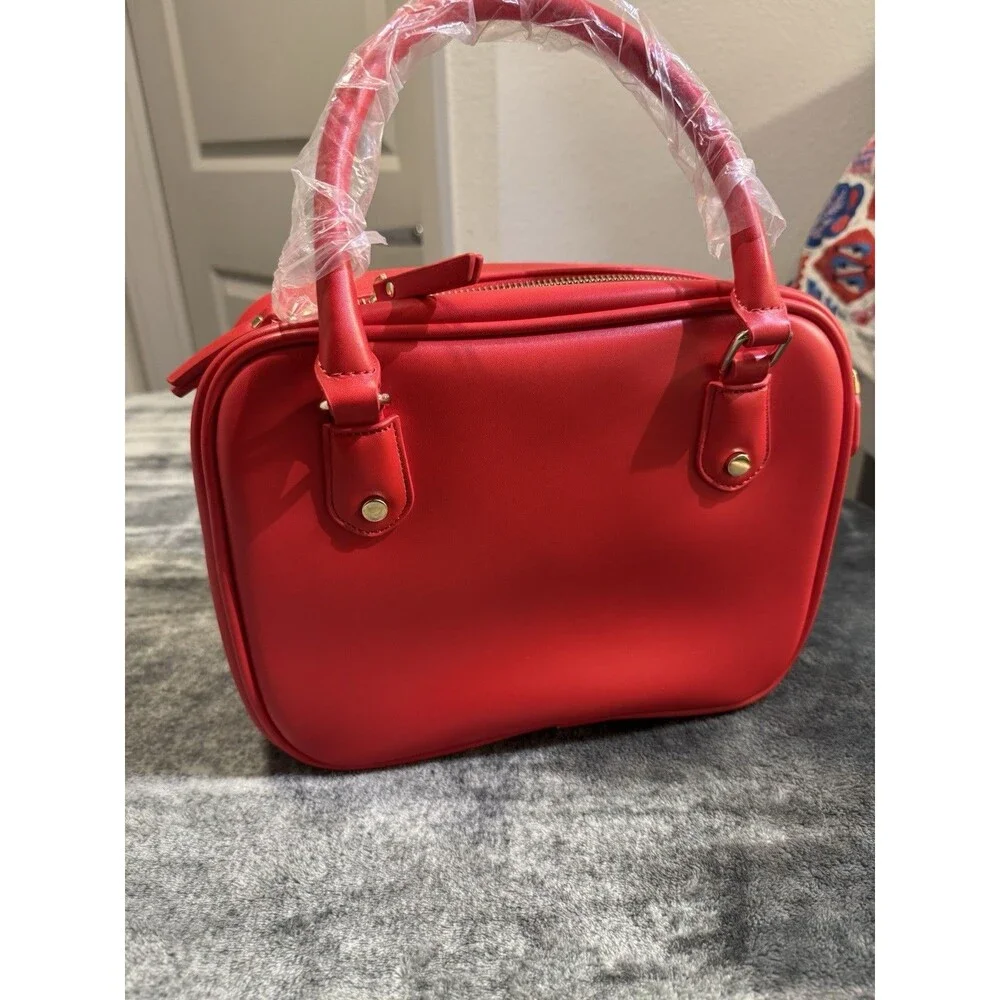 New Red Leather Hudson + Bleeker Purse Hand Bag Crossbody Strap Multi Use